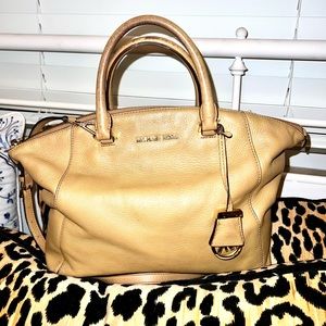 Michael Kors mustard yellow satchel bag